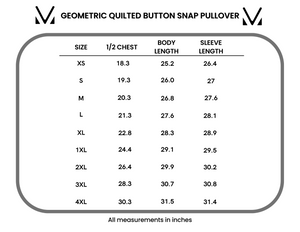 Geometric Button Snap Pullover - Black