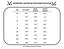 Load image into Gallery viewer, Geometric Button Snap Pullover - Sage