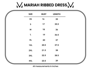 Mariah Ribbed Dress - Grey Stripes