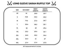 Load image into Gallery viewer, Long Sleeve Sarah Ruffle Top - Navy Autumn Petals