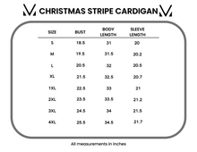 Load image into Gallery viewer, Stripe Cardigan - Christmas Stripe
