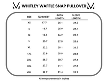 Load image into Gallery viewer, Whitley Waffle Snap Pullover - Black