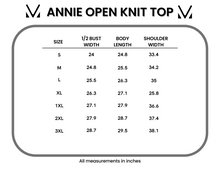 Load image into Gallery viewer, Annie Open Knit Top - Brown