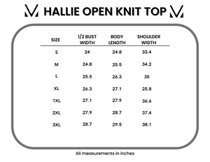 Hallie Open Knit Top - Cream