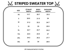 Load image into Gallery viewer, Striped Sweater Top - Black and Purple