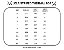 Load image into Gallery viewer, Lola Striped Thermal Top - White