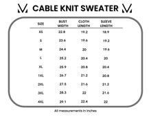 Load image into Gallery viewer, Cable Knit Sweater - Charcoal