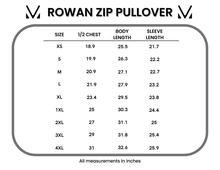 Load image into Gallery viewer, Rowan Zip Pullover - Slate Blue and Autumn Watercolor