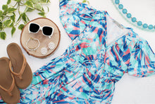Load image into Gallery viewer, Millie Maxi Dress - Abstract Aqua Breeze