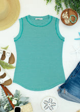 Load image into Gallery viewer, Morgan Micro Striped Tank - Jade