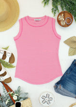 Load image into Gallery viewer, Morgan Micro Striped Tank - Pink