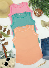 Load image into Gallery viewer, Morgan Micro Striped Tank - Jade
