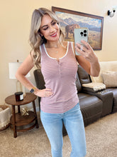 Load image into Gallery viewer, Shiloh Button Snap Tank - Dusty Rose