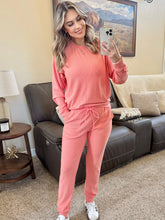 Load image into Gallery viewer, Corrine Ribbed Pullover Top - Coral