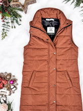 Load image into Gallery viewer, Harlow Long Vest - Cinnamon