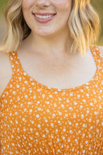 Load image into Gallery viewer, Reagan Ribbed Midi Dress - Pumpkin Floral