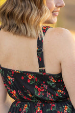 Load image into Gallery viewer, Reagan Ribbed Midi Dress - Black Floral