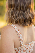 Load image into Gallery viewer, Reagan Ribbed Midi Dress - Sand and Rust Floral