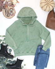 Load image into Gallery viewer, Ryker Vintage Wash Hoodie- Olive