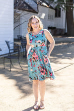 Load image into Gallery viewer, Kelsey Tank Dress - Dusty Blue Floral