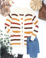 Load image into Gallery viewer, Fall Striped Cardigan