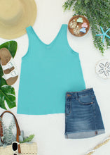 Load image into Gallery viewer, Vera V Neck Tank - Teal