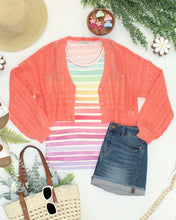 Load image into Gallery viewer, Callie Cropped Cardigan - Melon