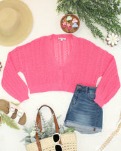 Load image into Gallery viewer, Callie Cropped Cardigan - Pink
