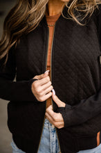 Load image into Gallery viewer, Quilted Bomber - Black