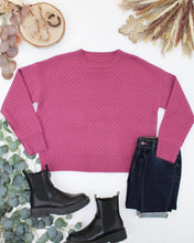 Load image into Gallery viewer, Gianna Pullover Sweater - Raspberry