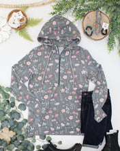 Load image into Gallery viewer, HalfZip Hoodie - Wildflower Meadow