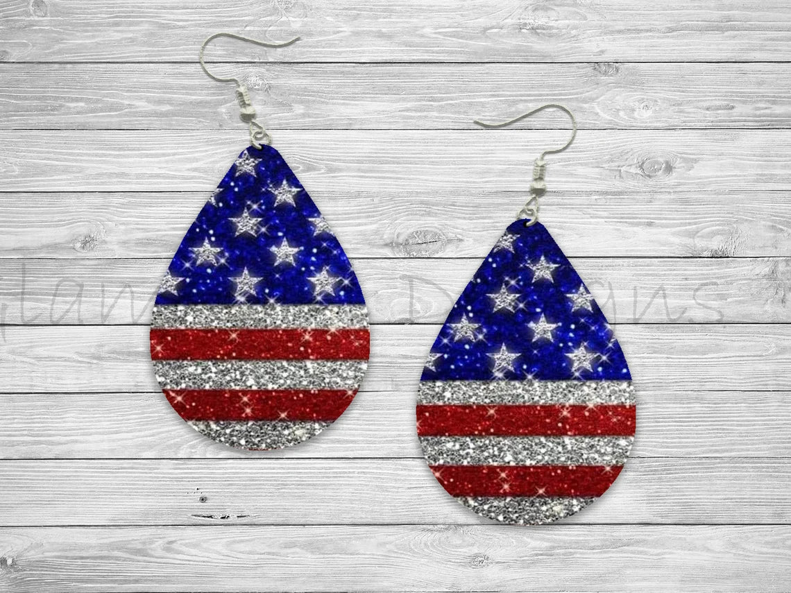 USA Tear Drop Earrings