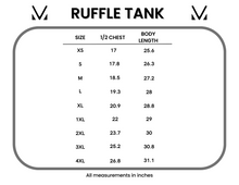 Load image into Gallery viewer, Ruffle Tank - Black Dash