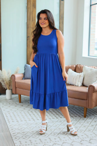 Bailey Dot Dress - Blue