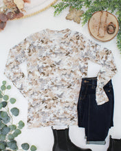 Load image into Gallery viewer, Blair Long Sleeve Top - Neutral Leaves