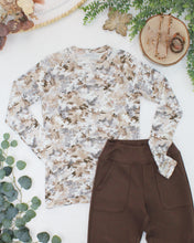 Load image into Gallery viewer, Blair Long Sleeve Top - Neutral Leaves