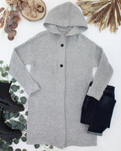 Load image into Gallery viewer, Lillian Long Hooded Cardigan - Grey