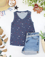 Load image into Gallery viewer, Noelle Tank - Navy Liberty Stars