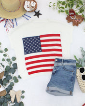 Load image into Gallery viewer, American Flag Open Knit Top