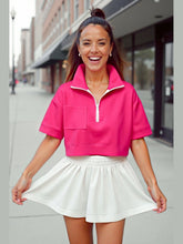 Load image into Gallery viewer, PRE - ORDER Lightweight Half Zip &amp; Midi Short Sleeve Top - 5/27 - Girl Code Couture