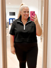 Load image into Gallery viewer, PRE - ORDER Lightweight Half Zip &amp; Midi Short Sleeve Top - 5/27 - Girl Code Couture