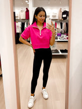 Load image into Gallery viewer, PRE - ORDER Lightweight Half Zip &amp; Midi Short Sleeve Top - 5/27 - Girl Code Couture