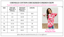 Load image into Gallery viewer, PREORDER Pink Checkered Chenille Cotton Corded Crew Sweatshirt - Girl Code Couture