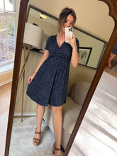 Load image into Gallery viewer, Tinley Dress - Navy Dot