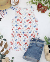 Load image into Gallery viewer, Renee Ruffle Tank Top - American Bows