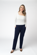 Load image into Gallery viewer, Luxe Ankle Bottoms- Navy