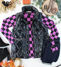 Load image into Gallery viewer, Remy Zip Up Vest - Shiny Black