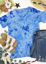 Load image into Gallery viewer, Sophie Top - Blue Tie Dye