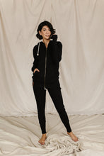Load image into Gallery viewer, Waffle Knit Joggers- Black Jack