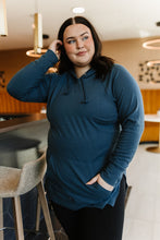 Load image into Gallery viewer, Sideslit Hoodie - Teal